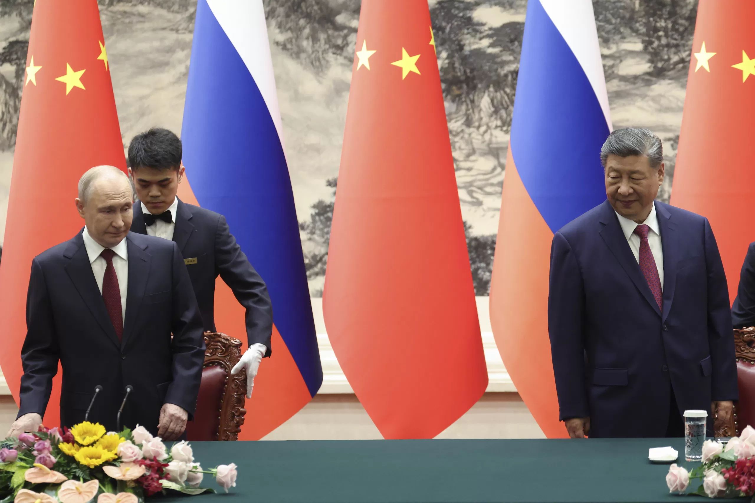 Xi Jinpingas ir Rusijos prezidentas Vladimiras Putinas